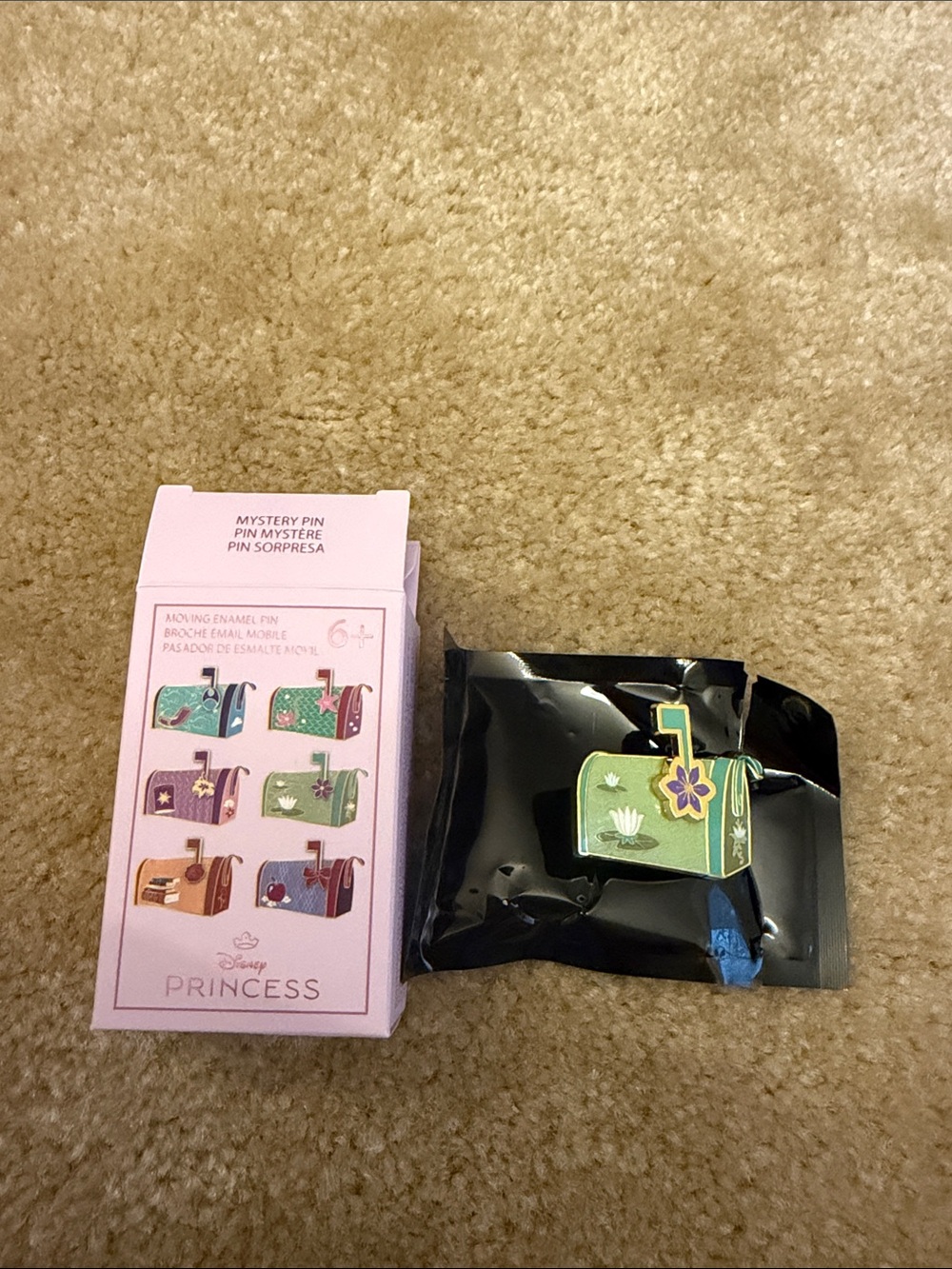 Disney Princess Tiana Enamel Pin - Green Mailbox with Floral Accent